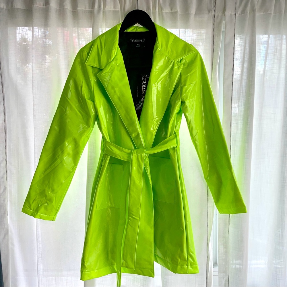 Vibrant Neon Green Trench